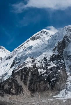 Summit not far gorak shep and everest base camp Stock Photos