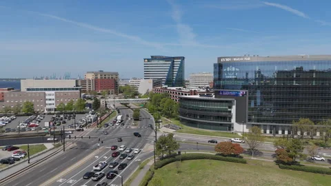 Summit Pointe Chesapeake VA Aerial Dollar Tree HQ Urban Development 스톡 동영상 333568846