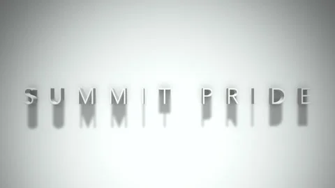 Summit pride 3D title animation with shadows on a white background Stock Footage 298006682