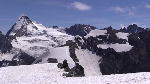 Summit of snowy mountains Stock Footage 79753685