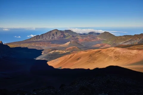 Summit time elapse at Haleakala Volcano Crater National Park,Maui,Hawaii,USA Stock Footage 114938563