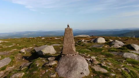 The summit of Tonelagee mountain in County Wicklow, Ireland. Stock Footage 158185031