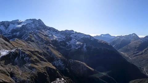 Summit View from Avalanche Peak in Arthur's Pass National Park, New Zealand.. Video stock 286767068
