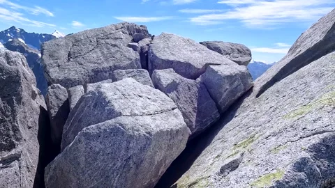 Summit View of Rugged Peaks and Lake Adelaide from Barrier Knob, Fiordland .. Video stock 295017863