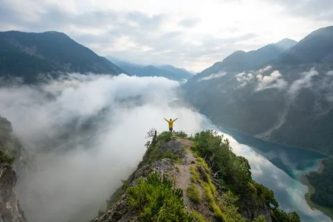Summit views in the mountains Stock Photos