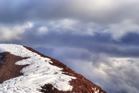 Summit of the volcano. etna Stock Photos