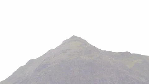 Summit of Yr Wyddfa or Mount Snowdon in Snowdonia or Eryri National Park Stock Footage 296711271