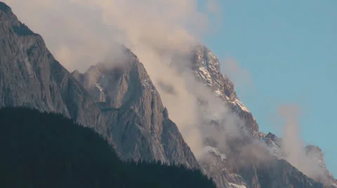 Summit of Zugspitze, Germany, timelapse Stock Footage 25640874