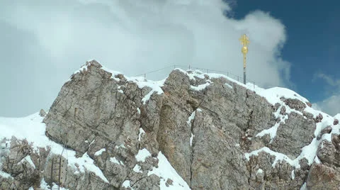 Summit of Zugspitze, Germany, timelapse Stock Footage 25641336
