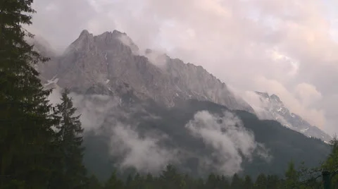 Summit of Zugspitze, Germany, timelapse Stock Footage 25642149
