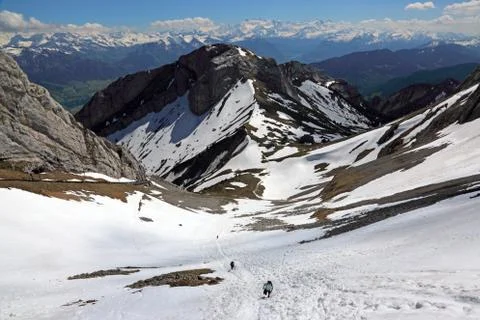 Summiting Pilatus Stock Photos