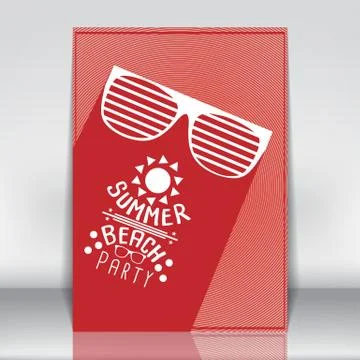 Summmer Sunglasses Concept Flat Design - Vector Illustration Stock Illustration