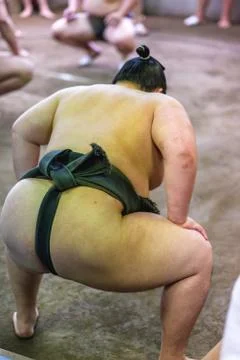 Sumo fighters Stockfoto's