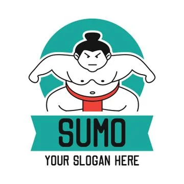 Sumo logo with text space for your slogan / tag line, vector illustration Stock Illustration