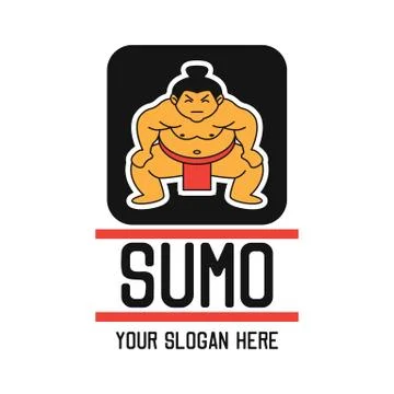 Sumo logo with text space for your slogan / tag line, vector illustration Stock Illustration