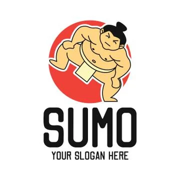 Sumo logo with text space for your slogan / tag line, vector illustration Stock Illustration
