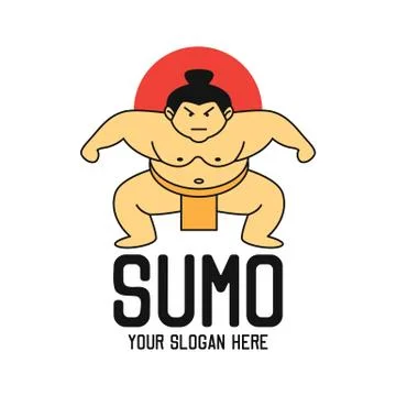 Sumo logo with text space for your slogan / tag line, vector illustration Stock Illustration