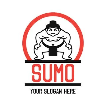 Sumo logo with text space for your slogan / tag line, vector illustration Stock Illustration