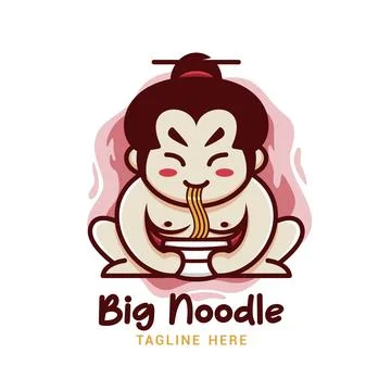 Sumo Noodle Logo Vector Template Stock Illustration