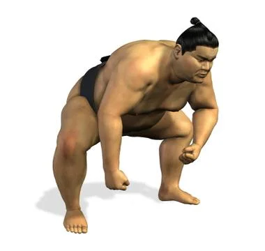 Sumo Wrestler 1 Stock Illustration