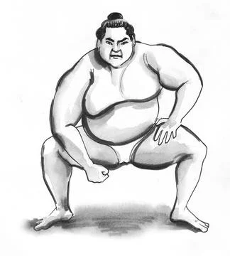 Sumo wrestler Stock Illustration