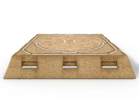 Sumo Wrestling Ring Stock Illustration