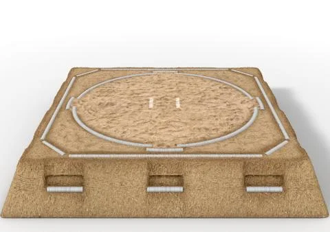 Sumo Wrestling Ring Stock Illustration
