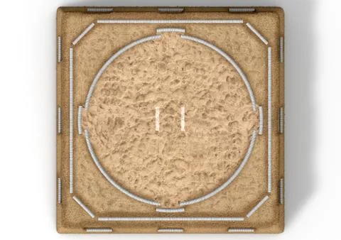 Sumo Wrestling Ring Stock Illustration