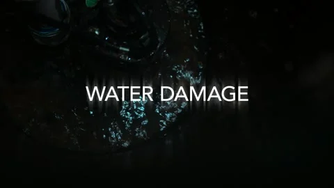 Sump Pump with Background Text - Water Damage Stock Footage 308720084