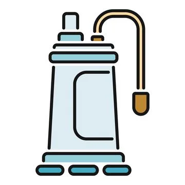 Sump pump evacuating water from a flooded basement Stock Illustration