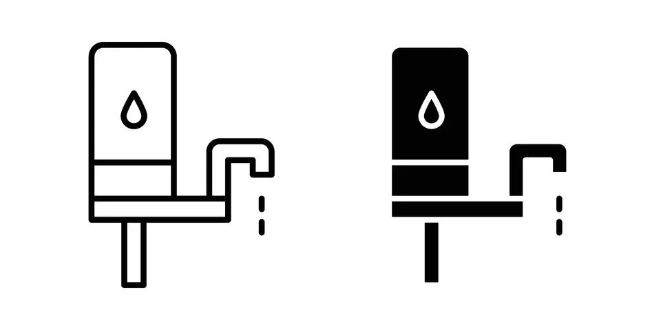 Sump pump icon illustration vector, icon set for apps Stock Illustration