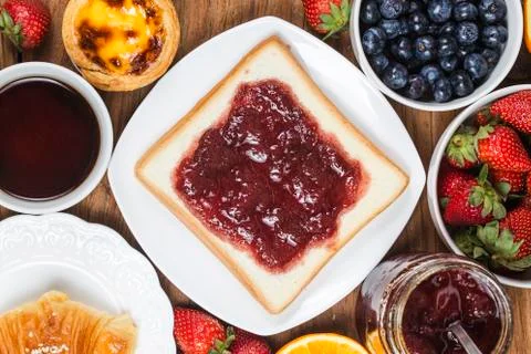 A sumptuous breakfast Stock Photos
