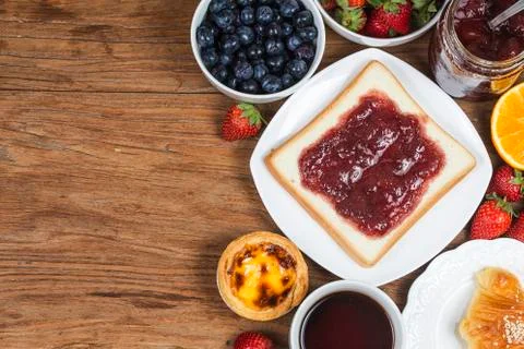 A sumptuous breakfast Stock Photos