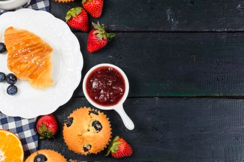 A sumptuous breakfast Stock Photos