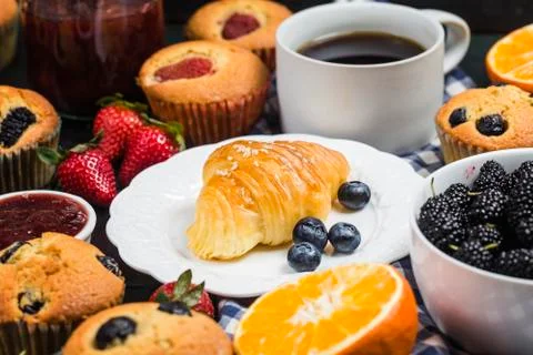 A sumptuous breakfast Stock Photos
