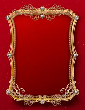 Sumptuous golden frame Stock Illustration