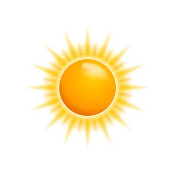 Sun 3D icon Stock Illustration