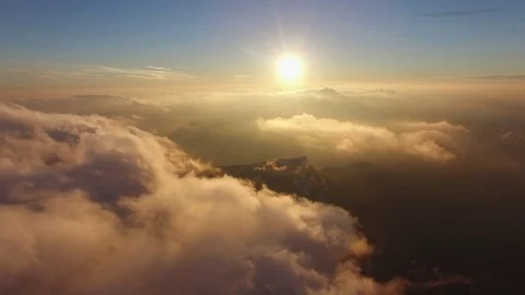 Sun Above The Clouds Stock Footage 72336538
