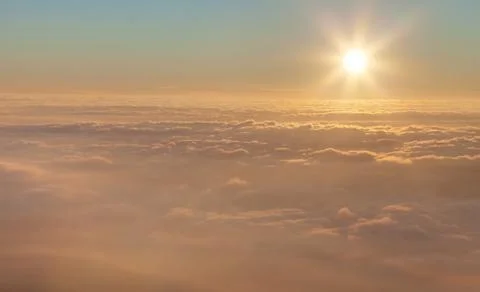 Sun above the clouds Stock Photos