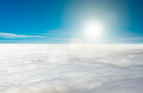 Sun above the clouds Stock Photos