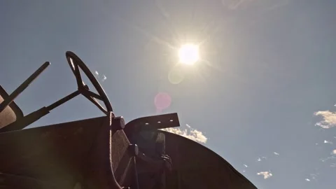 Sun Above Tractor Timelapse 스톡 동영상 274166168