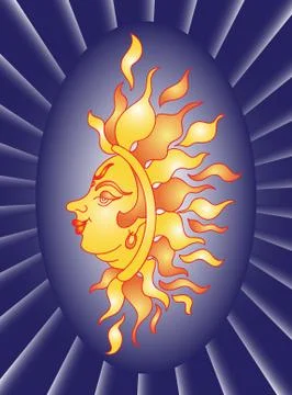 Sun abstract background Stock Illustration