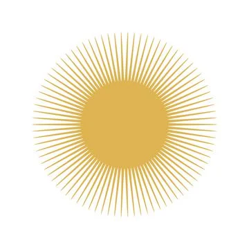 Sun abstract illustration isolated on white background Stock Illustration