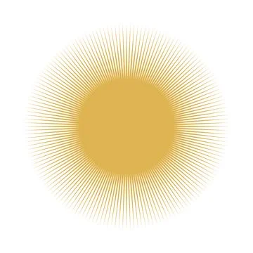 Sun abstract illustration isolated on white background Stock Illustration