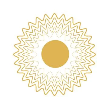 Sun abstract illustration isolated on white background Stock Illustration