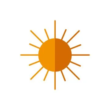 Sun abstract sky circle orange icon. Vector graphic Stock Illustration