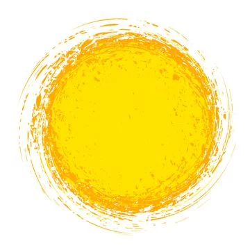 Sun, abstraction of a circle, grunge round shape, grunge banner of loose, tor Stock Illustration