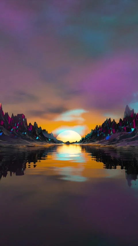 Sun abstraction moving background motion crystal sunrise sunset vertical 01 Stock-Footage 306772078