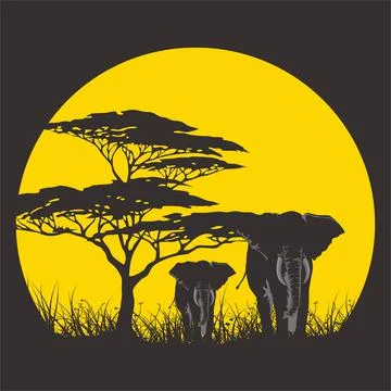 SUN AFRICA Illustrazione stock