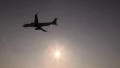 Sun: airplane crossing HD Footage